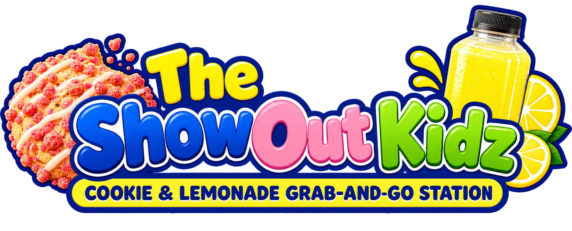 The ShowOut Kidz Cookie and Lemonade Grab-and-Go Station logo